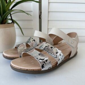 Vionic Colleen Boa Metallic Leather Adjustable Strap‎ Sandals Size 9.5